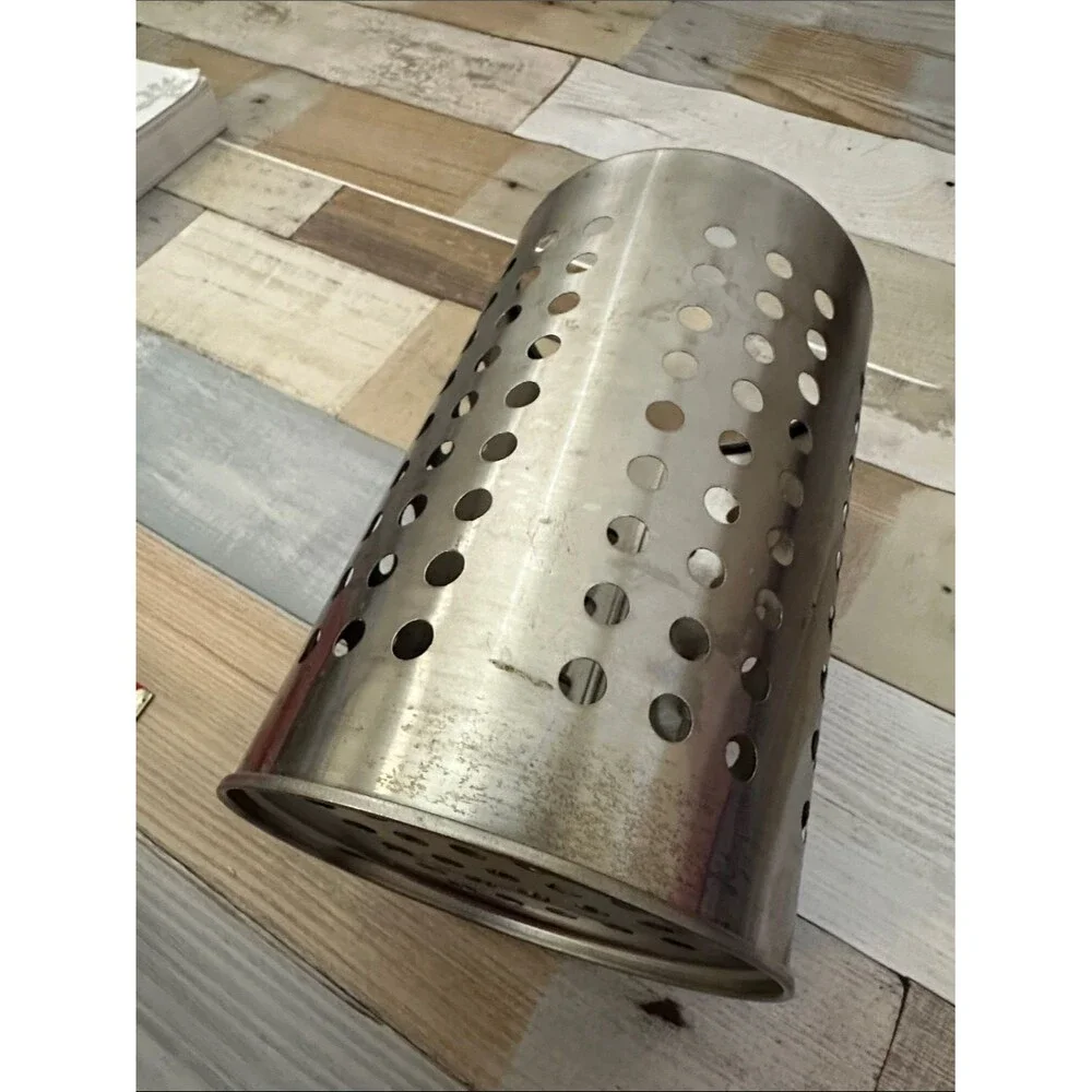 Stainless Steel Utensil Holder - Silver